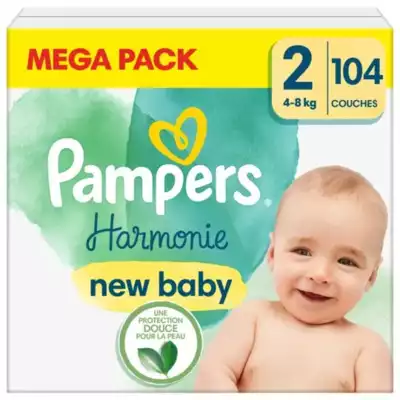 Pampers Harmonie Couche T2 Mégapack/104 à Antibes